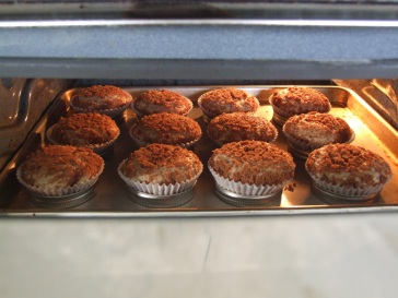 I couldn't help sneak a peak as they were baking in the oven!